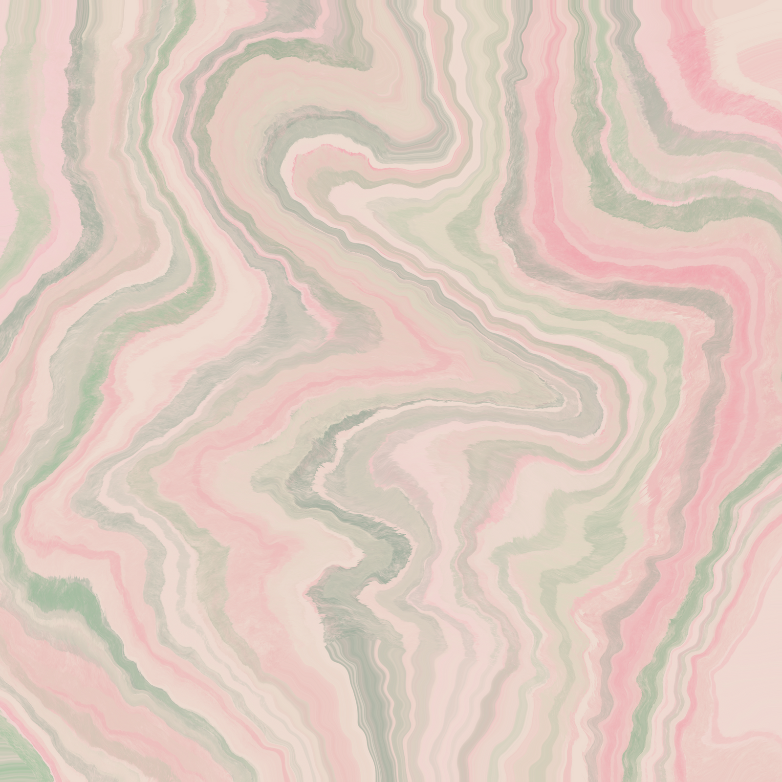 Marbleized Geode Pink and Green Wavy Stone Pattern